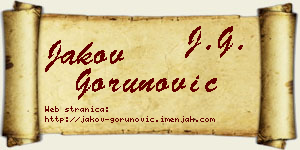 Jakov Gorunović vizit kartica